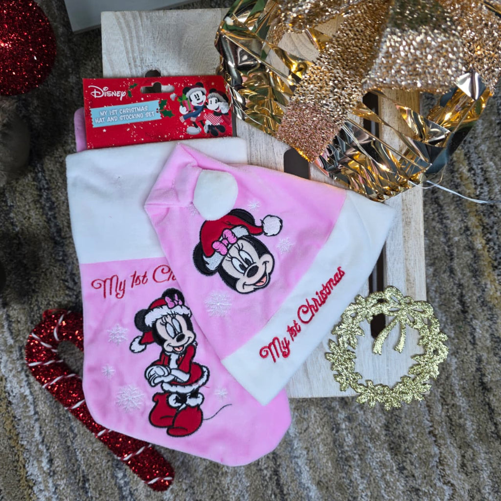 Bota Navideña & Gorrito Mi Primera Navidad