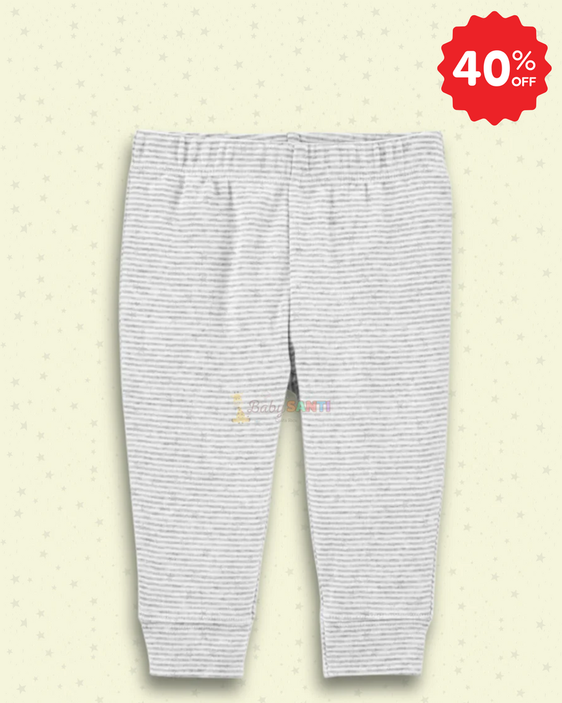 Pantalón de Algodón Rayas Gris Unisex