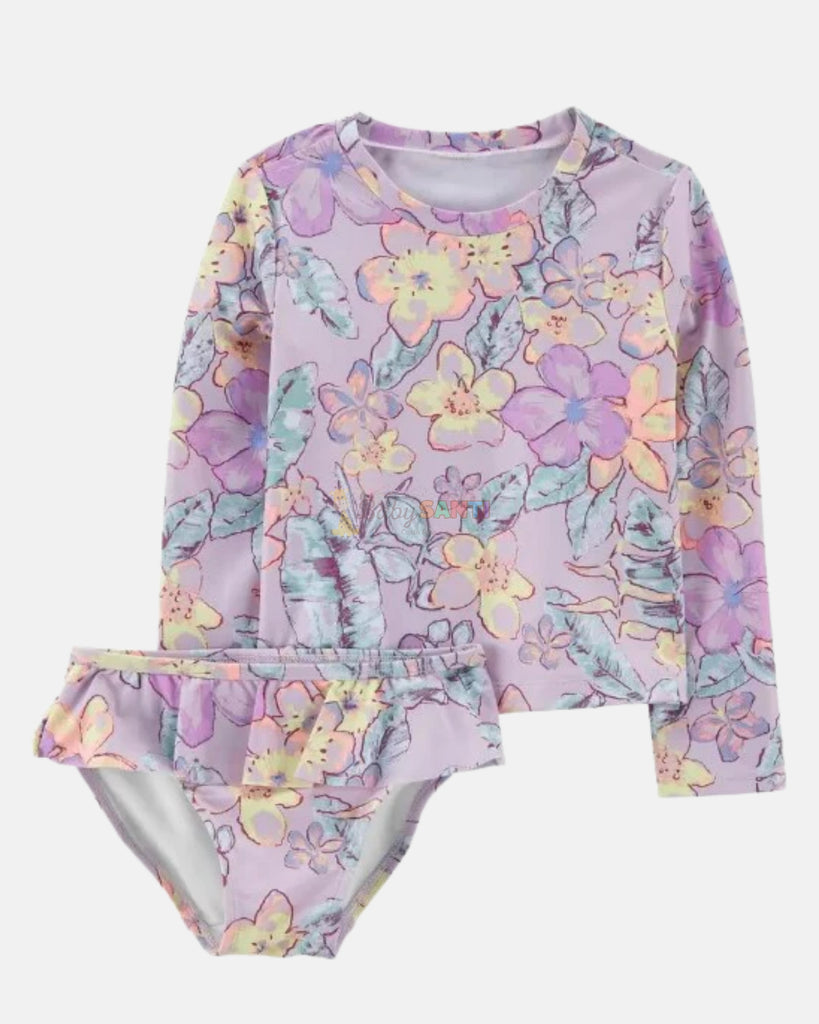 Traje de Baño Floral Lila