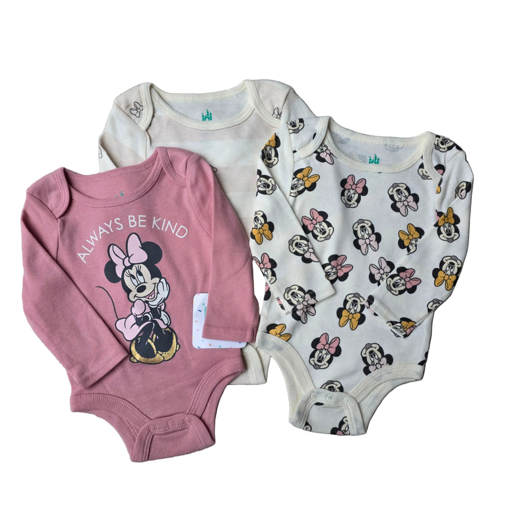 Paquete 3 Mamelucos Minnie Mouse